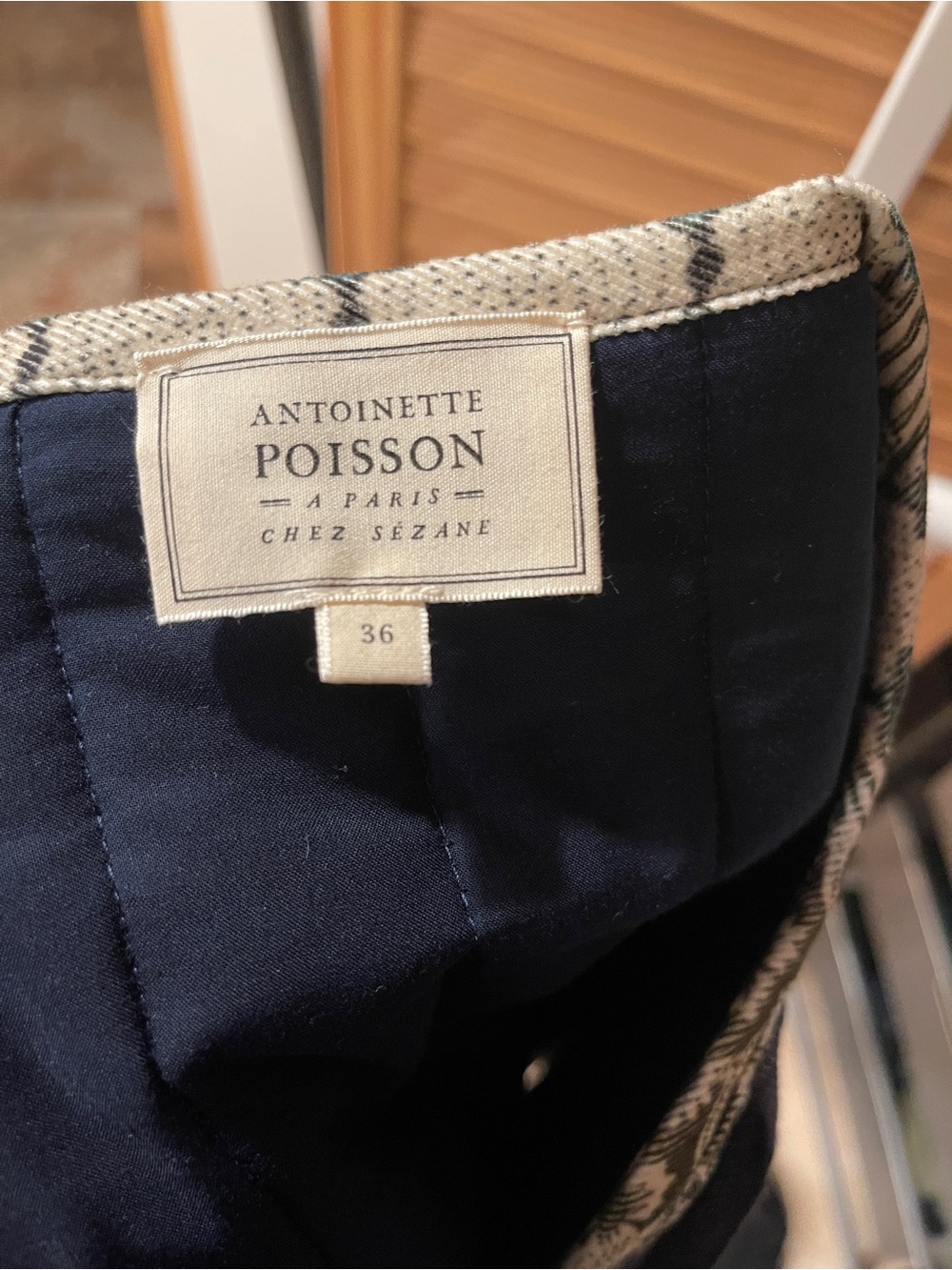 Sezane Saria Jacket - Sézane X Antoinette Poisson Dominote Patchwork Print - Picture 6 of 7